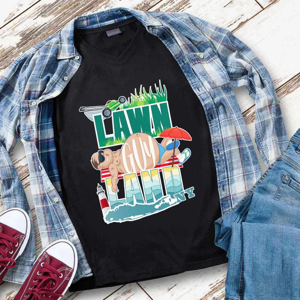 black lawn guyland new york cartoon illustration mens womens unisex short sleeve t shirt plaid button down jeans converse shoes f15e15a4 42f8 4956 a3c6 4afc1783f4af 1296x